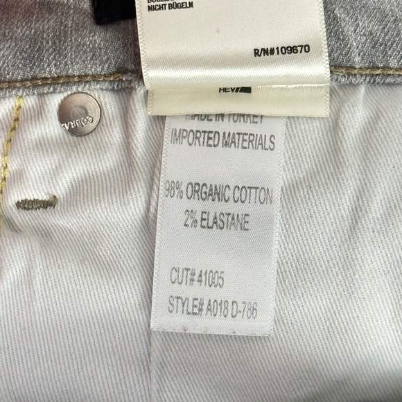 Agolde Sophie Jeans Women's Sz 26 High Rise Skinny Crop Gray Distressed - Picture 14 of 14